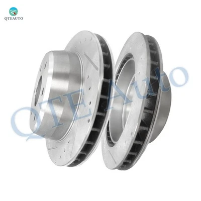 Rear 330mm Drilled Slotted Disc Brake Rotors For 2000-2006 GMC Yukon XL 1500 - Image 1 of 4