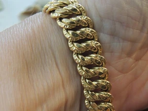 Gourmette maille américaine en  or jaune 18 carats - Bild 1 von 8