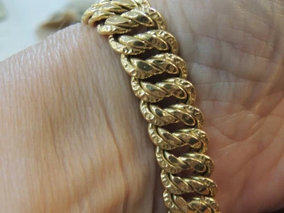 Gourmette maille américaine en  or jaune 18 carats - Photo 1/4