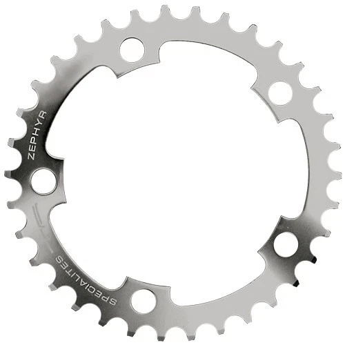 Catena TA Zephyr 34 denti 110 mm cerchio forato argento 9/10 velocità bicicletta - Immagine 1 di 1