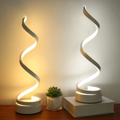 Modern Table Lamps Set of 2, Dimmable Spiral Table Lamps for Night Stand, 12W... - Image 1 of 4