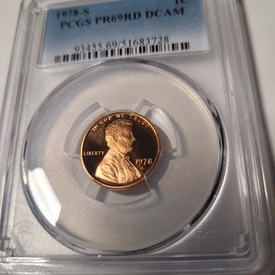 1978-S Lincoln Memorial Cent PCGS PR-69RD DCAM - Image 1 of 4