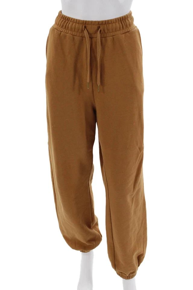 Pantalones deportivos We Wore What unisex marrón con cordón de algodón talla L Foto 1 de 4