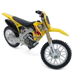 Modellino moto 1/18 Suzuki RM-Z450 dirt bike pressofuso giocattoli ragazzi per bambini regali - Foto 1 di 8