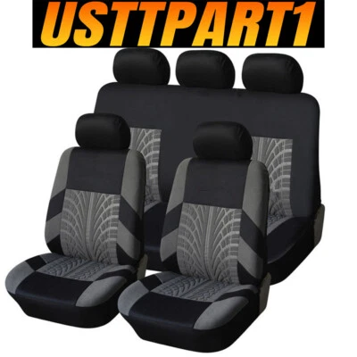 For Hyundai Sonata 2007-2021 Auto Car Seat Cover 5-Seat Full Set Black Gray UP — 第 1/4 张图片