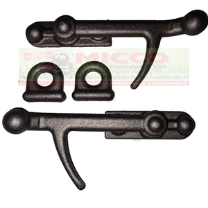 COPPIA GANCI LEGGERI MEDI DX E SX CHIUSURA SPONDA RIMORCHIO CARRELLO PERNO  - Foto 1 di 3