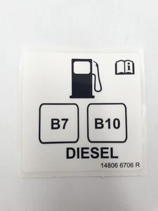 Pack de 5 Etiquetas o placas del depósito de combustible Diesel B7 y B10 - Picture 1 of 3