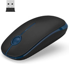 Wireless Mouse, Vssoplor 2.4G Slim Portable Computer Mice with Nano Receiver for