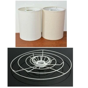 Circular Lampshade Kit 9.5-40cm Dia.+ E27 To E14 Adater Frame Light Shade DIY - Picture 1 of 16