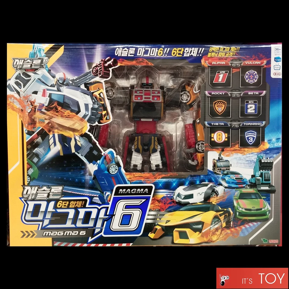 TOBOT ATHLON MAGMA 6 SIX Integration Transforming Robot Cars Vehicles Young Toy - Image 1 of 4