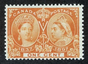Kanada Sc 51 orange 1¢ S.12 1897 postfrisch Original Gummi Jubiläum - Bild 1 von 1