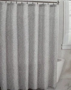 Tahari Lettie Woven Grey & White Fabric Shower Curtain 72" x 72" NIP - Picture 1 of 9