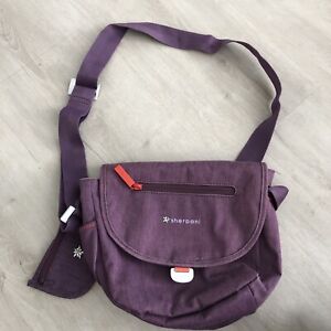 Sherpani Purple Shoulder Cross Body Purse Bag w Wallet Attachment Messenger Tote