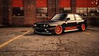 BMW E30 M3 CANVAS WALL ART FRAMED PICTURE 20 X 30&#160;INCH