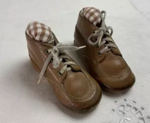 Vintage Leather Toddler Shoes, Brown Leather - Picture 1 of 12