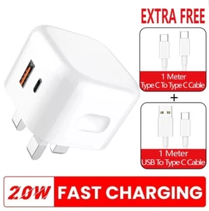 For iPhone 15 14 13 12 Pro XR XS Fast Charging 20W USB C Type C PD Plug Charger - Picture 1 of 7