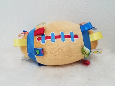 Taggies коричневый желтовато-коричневый бейсбол с атласными ярлыками плюшевая безопасности погремушка игрушка - Изображение 1 из 4