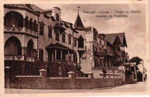 Cascais, Grupo de chalets, Av. da Republica,  Portugal, old postcard - Picture 1 of 2