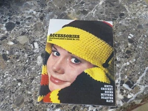Coats & Clarks 1971 Crochet Knit Crochet Pattern Book #215 Socks Mittens Scarf - Picture 1 of 3