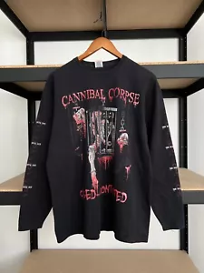 Vintage 2013 Cannibal Corpse Caged... Contorted Black Long Sleeve T-shirt Sz L - Picture 1 of 13