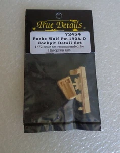 NEW TRUE DETAILS FOCKE WULF FW-190A-D COCKPIT DETAIL SET 1:72 SCALE 72454 - Picture 1 of 1