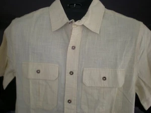 SCANDIA WOODS YELLOW S/S CAMP DRESS SHIRT SZ:S NWOT - Picture 1 of 2