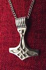 Thor's Hammer Pendant Thor Thors Mjollnir Viking Norse Pewter Ss Chain Necklace