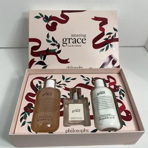 Philosophy Amazing Grace Juego de Regalo 3 Piezas Gel de Ducha, Emulsión Corporal Reafirmante y Spray - Imagen 1 de 10