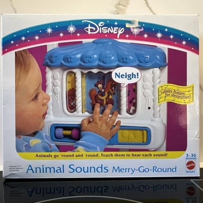 Nuevo Carrusel Juguete Cuna Disney Animal Sounds Merry-Go-Round 1993 Edades 3-36 meses Foto 1 de 4