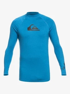 Quiksilver All Time LS Mens Rash Vest Vallarta Blue S - Picture 1 of 2