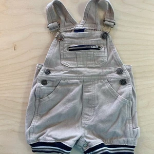 Denim Overall Shorts size 12 Months (EJ) - Picture 1 of 7