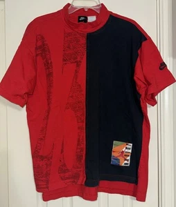 Vintage 90's Men's Nike Air Jordan 7 Red Black T-Shirt Pullover Size Large - Picture 1 of 7