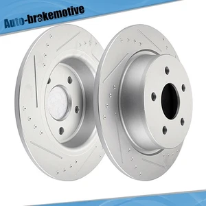 Rear Slotted Brake Rotors Discs Fits 2013 2014-2018 Ford C-Max Escape Transit - Picture 1 of 9
