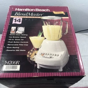 NOS Hamilton Beach 54200R Blend Master 14 Speed Electric 40 oz Blender Unused - Picture 1 of 11