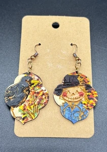 Selbstgemachte Herbst/Halloween Ohrringe Ohrhänger - NEU - Bild 1 von 3