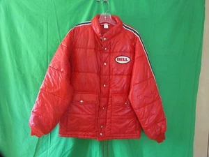 Vintage Bell Helmets Arctic Racing Puffer Jacket Red Mens Size Large Made in USA - Picture 1 of 9