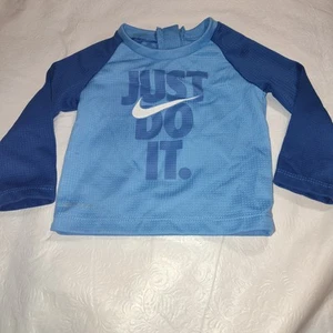 Nike Boys Just Do It Dri-Fit Long Sleeve T-Shirt 9 Months - Picture 1 of 7