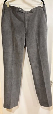 Izod Mens DressPants Size 36W X 32L Straight Leg Flat Front Gray Trousers Slacks - Image 1 of 4