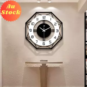Large 17" Silent Wall Clock Modern Non-Ticking Battery Quartz Home Decor Indoor - Picture 1 of 12