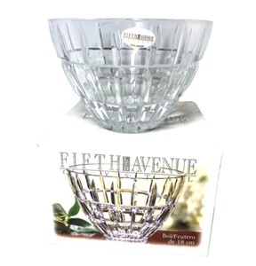 FIFTH AVENUE Crystal Emerald 7" Lead Crystal Bowl  Made In U.S.A. Original Box - Picture 1 of 9