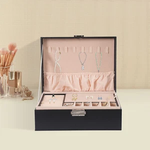 Schmuckschatulle Schmuckkasten Schmuckkoffer Schmuckkästchen Ring-Aufbewahrung - Bild 1 von 11