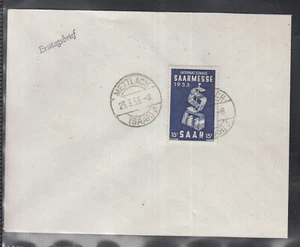 SAAR SAARLAND de hermosa cubierta FDC 1953 - SAAR FAIR - Imagen 1 de 1