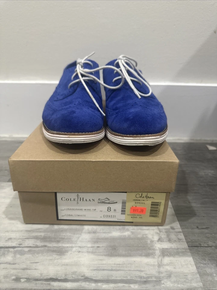 Cole Haan Lunargrand Punta de Ala Cobalto/Blanco Usado Talla 8 Foto 1 de 4