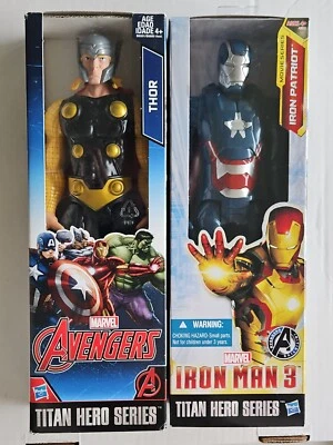 NOVO TITAN HERO SERIES Thor & Iron Man Patriot 12" bonecos Marvel Avengers! s181 - Imagem 1 de 2