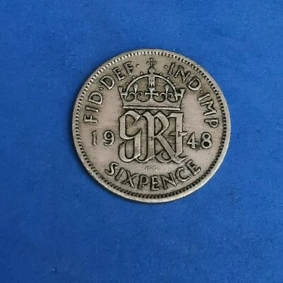  George VI, British Sixpence, 6p, coin 1948.  - Image 1 of 2
