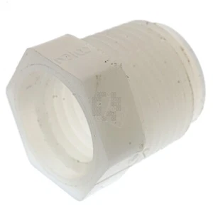 Anderson Metals 53610-0604 Nylon 1/4" Female NPT x 3/8" Male NPT Hex Bushing - Picture 1 of 12