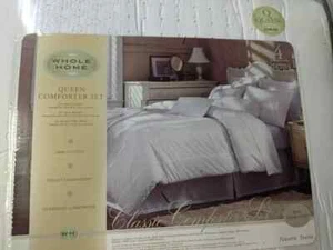 Set comodini Whole Home EN bianco 4 pezzi ricamo occhielli oversize cotone - Foto 1 di 6