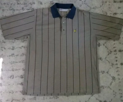 Slazenger Shirt Men’s XL Tan Navy Polo Masters Vintage EUC  - Изображение 1 из 4