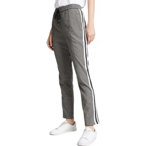 Neu mit Etikett Rebecca Minkoff Damen Hose Hahnentrittmuster Seitenstreifen Größe L grau - Bild 1 von 14