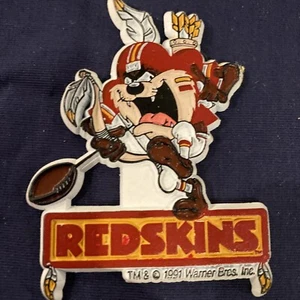 Vintage NFL Washington Redskins "Taz" football fridge rubber magnet 1991 Rare - Picture 1 of 1
